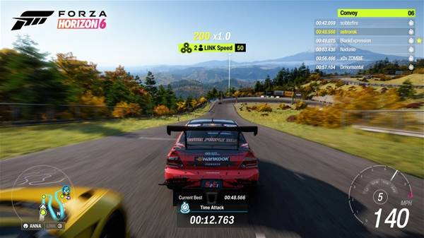 FH6 mountain touge drifting track gameplay